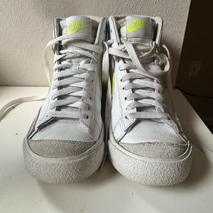 White Nike Blazers size 6.5